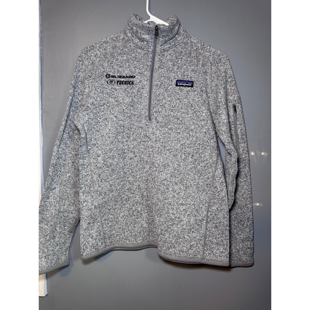 Patagonia Better Sweater 1/4 Zip Fleece Grey Blizzard Tecnica Mens Medium
